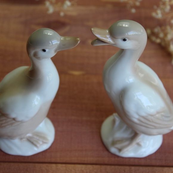OTAGIRI Japan vintage porcelain geese ducks figurines set of 2 - Picture 4 of 11